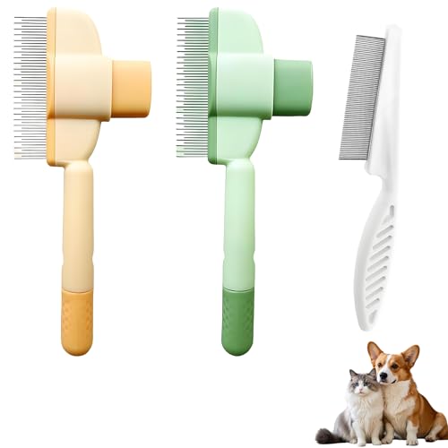 3 Pcs Flea Comb for Cats und Dog Comb Set, Can Help Pets Their fu...