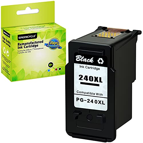 Greencycle Remanufactured Ink Cartridge Replacement For Canon Pg-240Xl 240 Xl Compatible With Pixma Mg3620 Mg4220 Mg3220 Mg2220 Mx392 Mx432 Mx472 Mx512 Mg3522 Mx522 Mx532 Printer (Black, 1 Pack) #TOP23