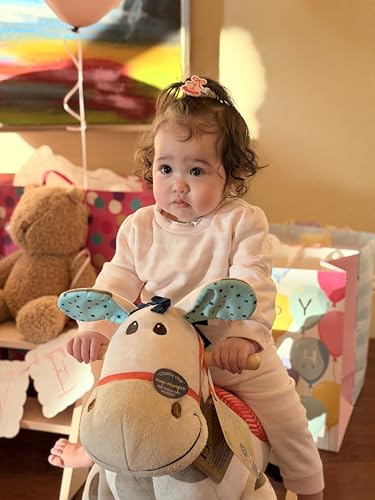 Pinza para el cabello de fieltro con sombrero bordado para cumpleaños de niñas Wee Ones, color rosa, tamaño único miniatura 2