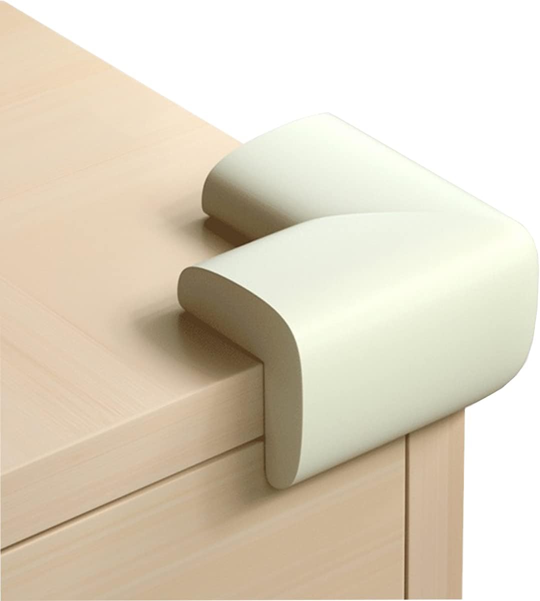 VobulafySafety Corner Protectors,4 Corner Guards for Kids and Baby Proofing, Table Protector- Corner Cushion with Strong Adhesive,Beige