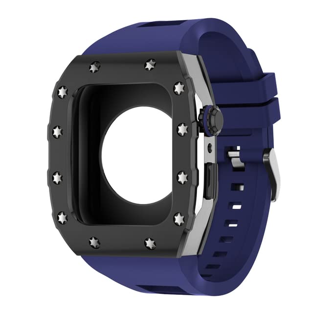 Boîtier métal montre 45mm avec bracelet silicone pour série 8 7 6