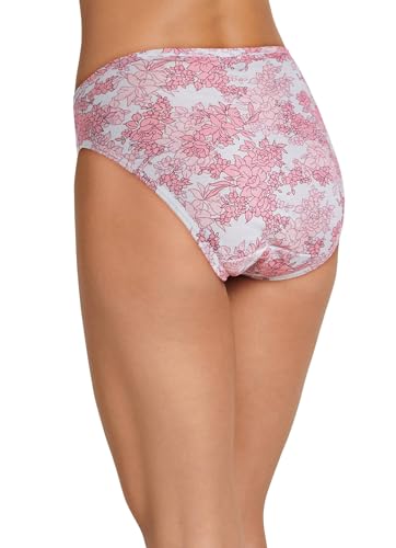 Image of Jockey Women's Underwear Plus Size Elance French Cut - 3 Pack, Pink Harmony /Dash Dot /Pink Maiden Floral, 8