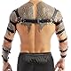TUYMNI Herren Verstellbare Brust Harness PU Leder Männer Brust Geschirr Punk Gothic Fetisch Bandage Kostüme Männer Sexy Schulter Schulter Gürtel Erotik Wäsche Cosplay Party Clubwear