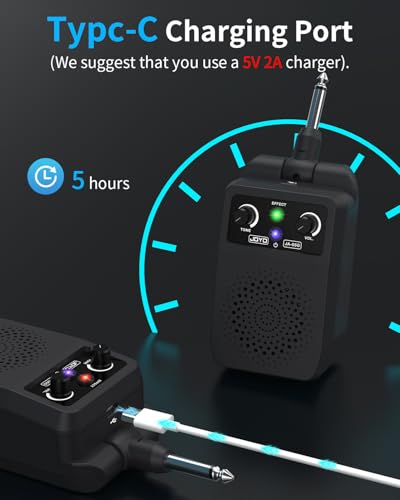 JOYO Mini 5W Bluetooth Guitar Amp with Effects - Rechargeable - Image 5