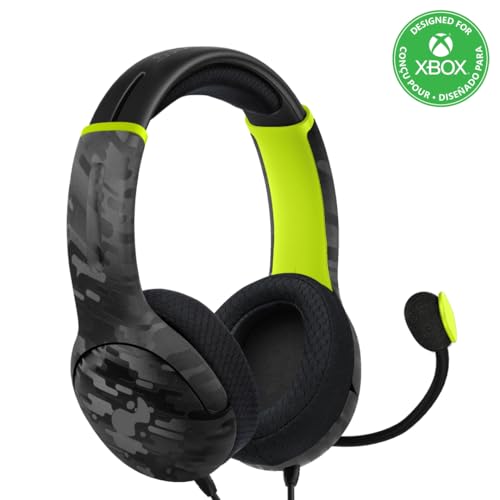 Image of PDP AIRLITE Wired Headset: Electric Carbon - Xbox Series X|S, Xbox One, & Windows 10 /11 PC