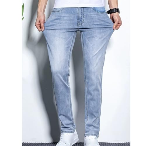 Men's Straight Stretch Jeans Slim Taper Fit Jean Pants Casual Ripped Tapered Leg Denim Pant4