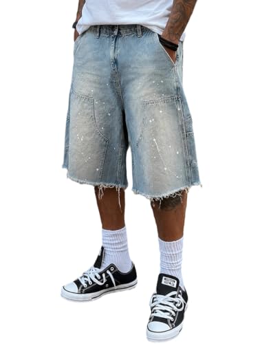 Evioset Bleach Splatter Carpenter Shorts