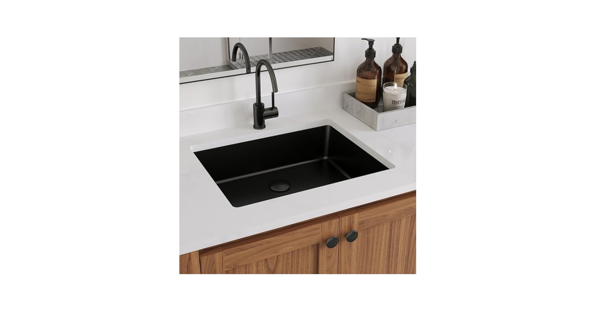 DeerValley Rectangular Undermount Bathroom Sink,19.72