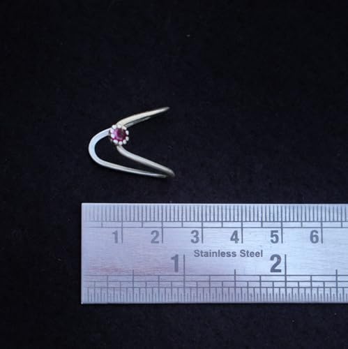 Image of Quirksmith 925 Sterling Silver Gulal Radiant Vanki Ring /Vanki Rings with 925 Stamp And Certificate Of Authenticity /Gift for women