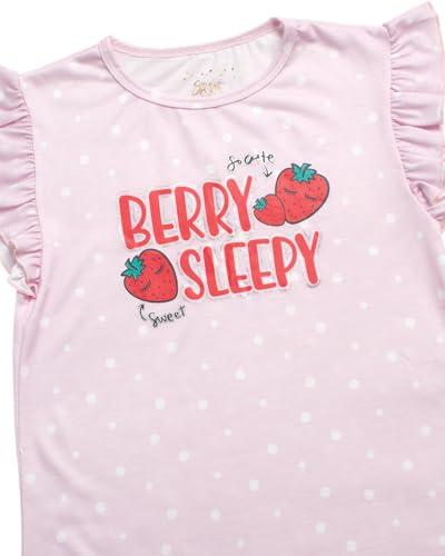 Sweet & Sassy Girls Nightgowns - 2-Piece Short Sleeve Night Gown Pajamas with Eye Mask Sleepwear Set for Girls (Size: 6-14)3