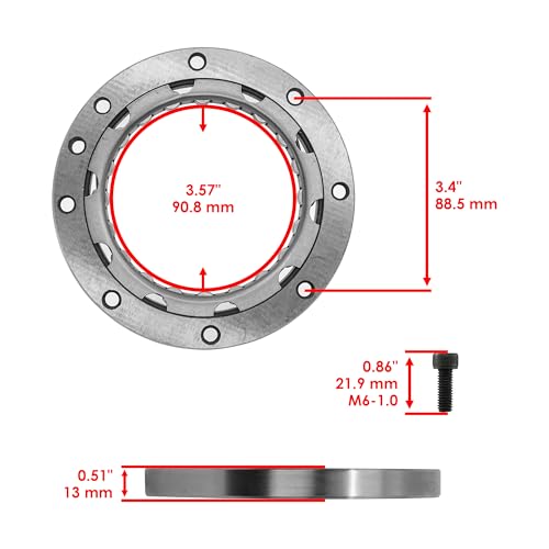 Set de Arranque y Embrague de Arranque Caltric Compatible con Yamaha V Star 1100 Silverado Xvs1100 2004-2009 miniatura 4