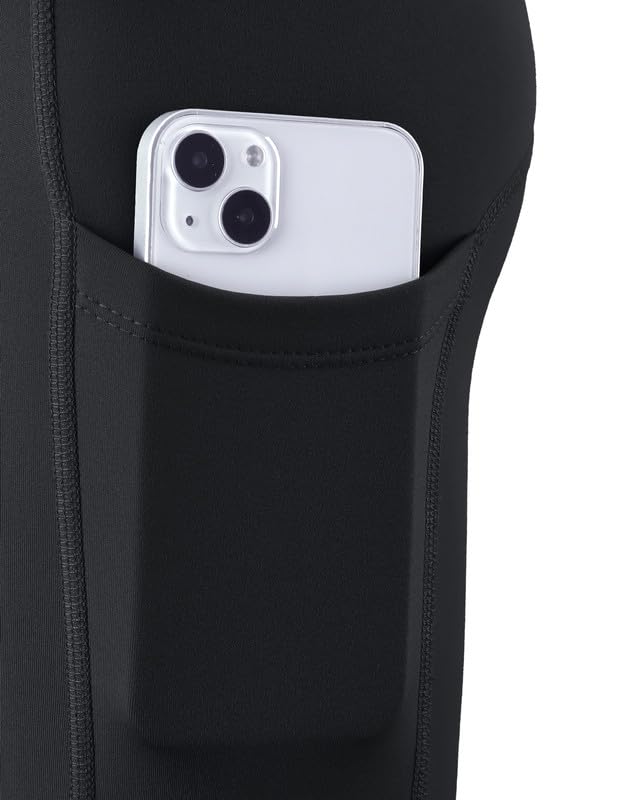 SANTINY Girl's Fleece Lined Leggings with Pockets Kids Thermal Warm Winter High Waisted Athletic Running Workout Yoga Pants3