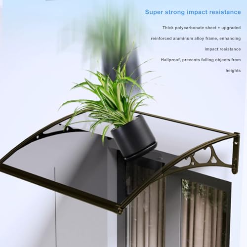 Auvent de fenêtre en aluminium robuste marquise polycarbonate