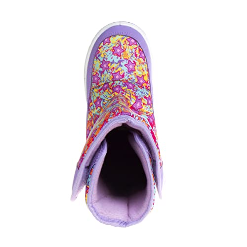 Rugged Bear Girls Snow Boot, Purple Multi, 9 Toddler4