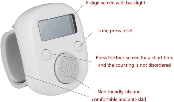 HBJWOV Mini Stitch Marker and Row Finger Counter LCD Electronic Digital Tally Counter for Sewing Knitting Weave Tool M4YD(OneColor)