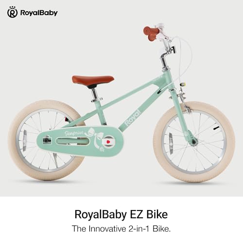 Image of RoyalBaby EZ Kids Bike,12 14 16 18 Inch Convertible Balance to Pedal Bike for Boys & Girls,Beginner Bicycle for Ages 2-9 Years