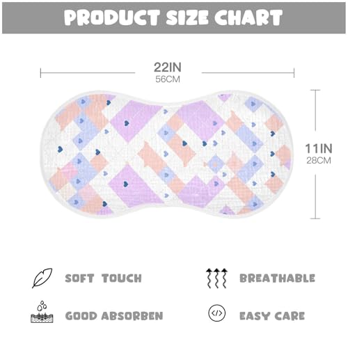 Baby Burp Cloths, Soft Absorbent Burping Cloths for Babies, Cotton Milk Spit Up Rags, Large Size for Newborns, Baby Boys and Girls (Pastel Argyle Pattern)4