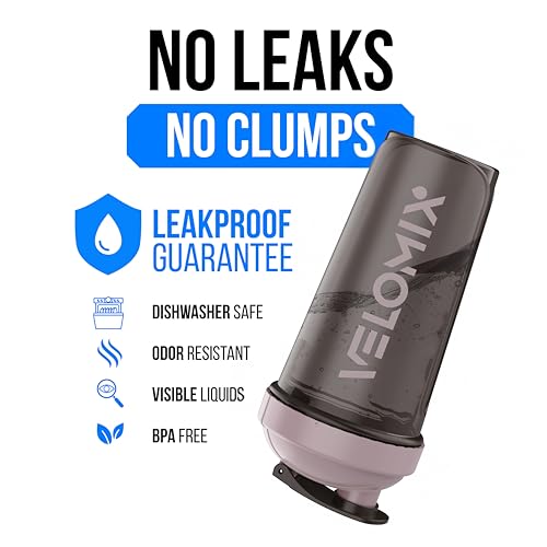 Image of VELOMIX 3 Pack 14 oz Protein Shaker Bottle for Mixes - 3 Wire Whisk Balls | Stackable Leak Proof Cups | Dishwasher Safe, BPA-Free (Mixed Colors)
