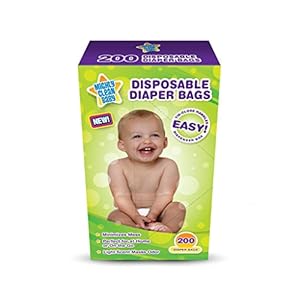 Mighty Clean Baby Disposable Diaper Bags with Light Powder Scent, 200 count