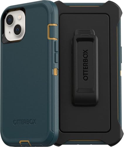 Coque iPhone 13 OtterBox Defender Series en vert chasseur avec clip ceinture robuste