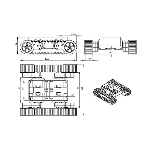 Châssis de voiture chenilles robot intelligent encodeur électronique DIY - 8