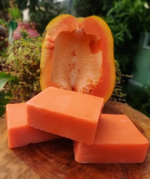 Papaya Milk Melt and Pour Soap 1kg | Natural Glycerin Base for DIY Soap Making | Moisturizing & Skin-Friendly Handmade Soap Base | Easy Melt Formula 1