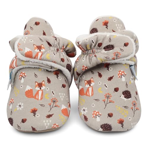 Dotty Fish Baby Stiefel für den Winter - Warme, rutschfeste Krabbelschuhe aus...