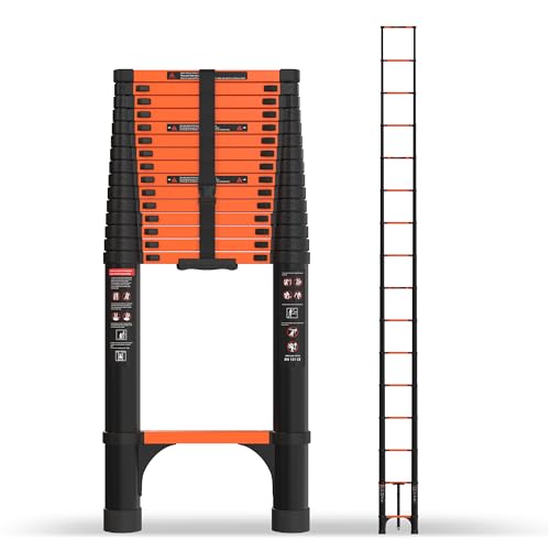 SINMEIRUN 20.3 FT Telescoping Ladder, Aluminum Extension Ladder, 330 lbs Load Capacity,...
