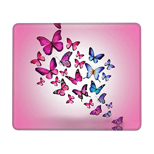 Tapis de souris imperméable papillons roses pour éviter les taches et l'usure sur votre bureau