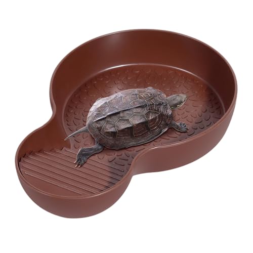 Schildkrötenwassergerät- Futternapf für Reptilien mit abnehmbaren Stufen- Aquarium Ornament Frösche füttern für Schildkröten Schildkröten Eidechsen Frösche