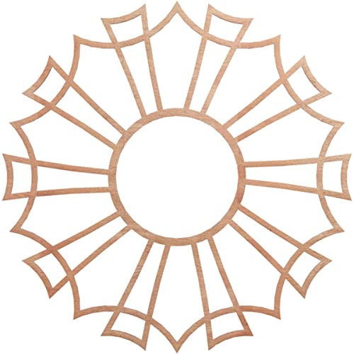 Image of Ekena Millwork 34 inchOD x 12 inchID x 3 /8 inchT Augustus Wood Fretwork Pierced Ceiling Medallion, Cherry