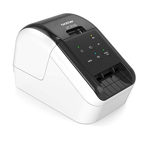 Image of Brother QL-810W Wireless Label Printer - High-Speed, Black & Red Printing, Auto Cutter, USB /Wi-Fi, 110 Labels /Min, 300x600 dpi, Mobile & PC Compatible