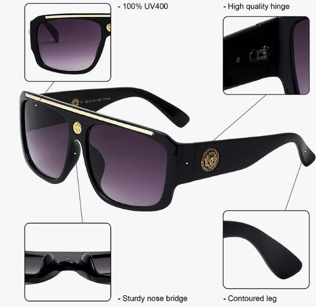 Rappers 80s 90s DJ Oversized Vintage Classic Retro Lonnie Sunglasses2