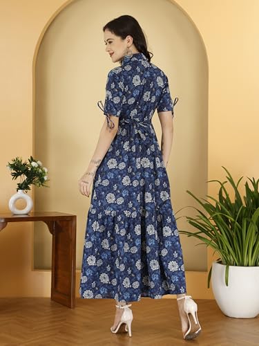 Image of Dhruvi Women's Rayon Anarkali Maternity Dress & Feeding Kurti with Zippers