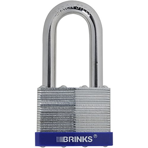 Image of Brinks 172-52091 50mm Keyed Padlock with 2 inch Boron Steel Shackle, Laminated Steel