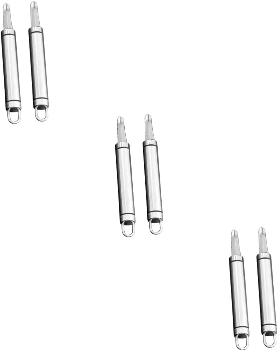 PRETYZOOM 6pcs Stainless Steel Core Efficient Fruit Pitter for Home Use for and Pitting Labor-saving Design Easy to Clean Compact
