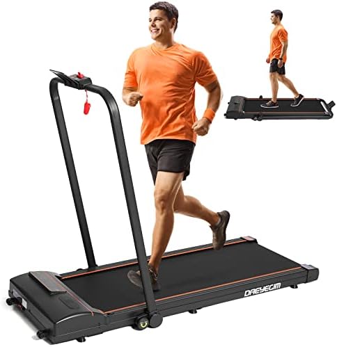 Walking Pad Under Desk Treadmill DAEYEGIM Folding Electric Treadmill Walking Machine for Home Office with Remote, LED Display Installation-Free Treadmill