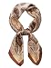 Seelsetudo Head Hair Scarf for Women Men - Bandana Like Satin Silk Neck Wrap Scarf Square Vintage Scarves 27.5" (Brown)