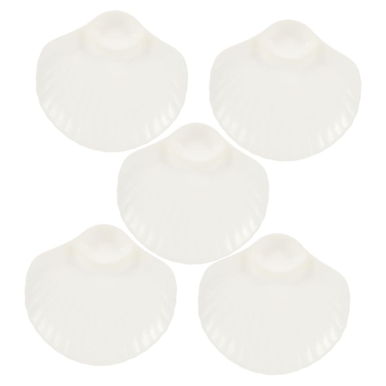 COLLBATH 5pcs Dipping Sauce Plate The Dip Dumpling Plate Seashell Tray Shell Shaped Dip Plate Food Plate Shell Shaped Plates Dumpling Serving Plate Food Dipping Plate Sushi Dish White