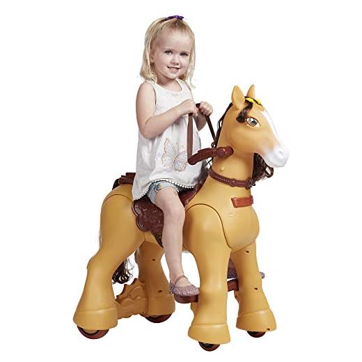 ECR4Kids My Wild Pony, Motorized Ride-On Horse for Kids, Walking Horse Toy with Wheels for Boys and Girls,12V Battery Powered Electric
