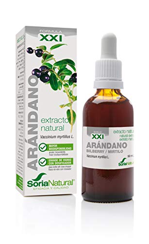 Soria Natural Arándano Extracto - Favorece la acción diurética, Ayuda a la Salud de las Vías Urinarias - 100% Puro - Suplemento de Arándano para la Salud Urinaria - Botella de 50 ml