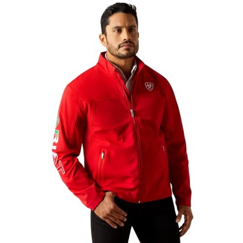 ARIAT Men's New Team Softshell Mexico Water Resistant Jacket