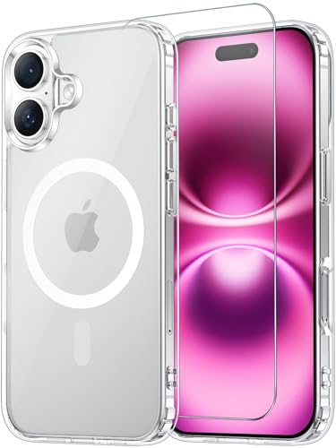 Temdan iPhone 16 Plus Clear Case with MagSafe Protection