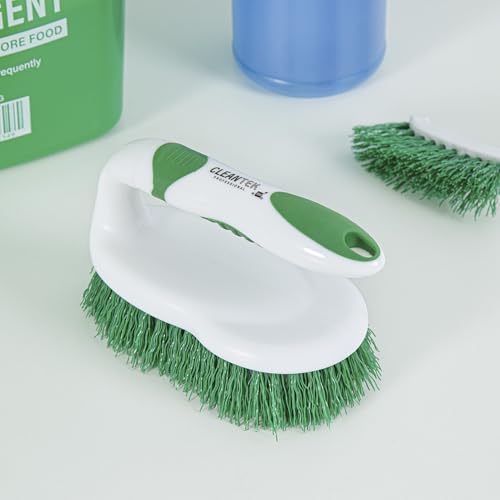 Image of Restaurantware Green and White All Purpose Scrub Brush, 5.9 in