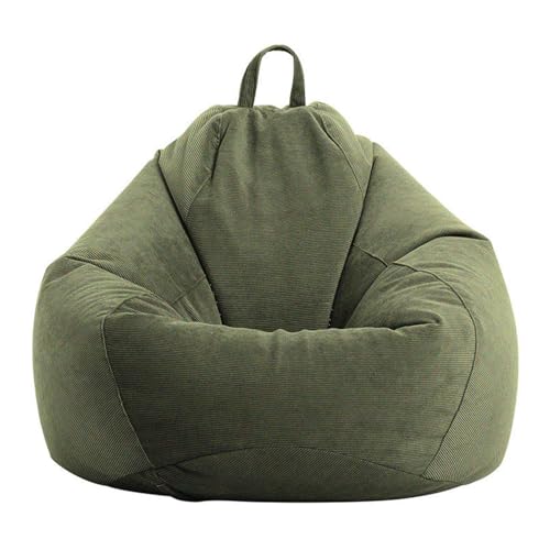 UNYQBFKM Bean Bag Chairs Cover (No Filler) Comfy Corduroy Large Bean Bag Chairs Covers Adult Bean Bag Lazy Sofa Couch Chairs Cover for Organizing Plush Toys or Memory Foam,D-80 * 90cm