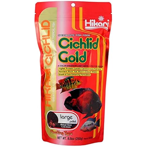 Cichlid Gold Large Pellet Fish Food 8.8 oz Cover
