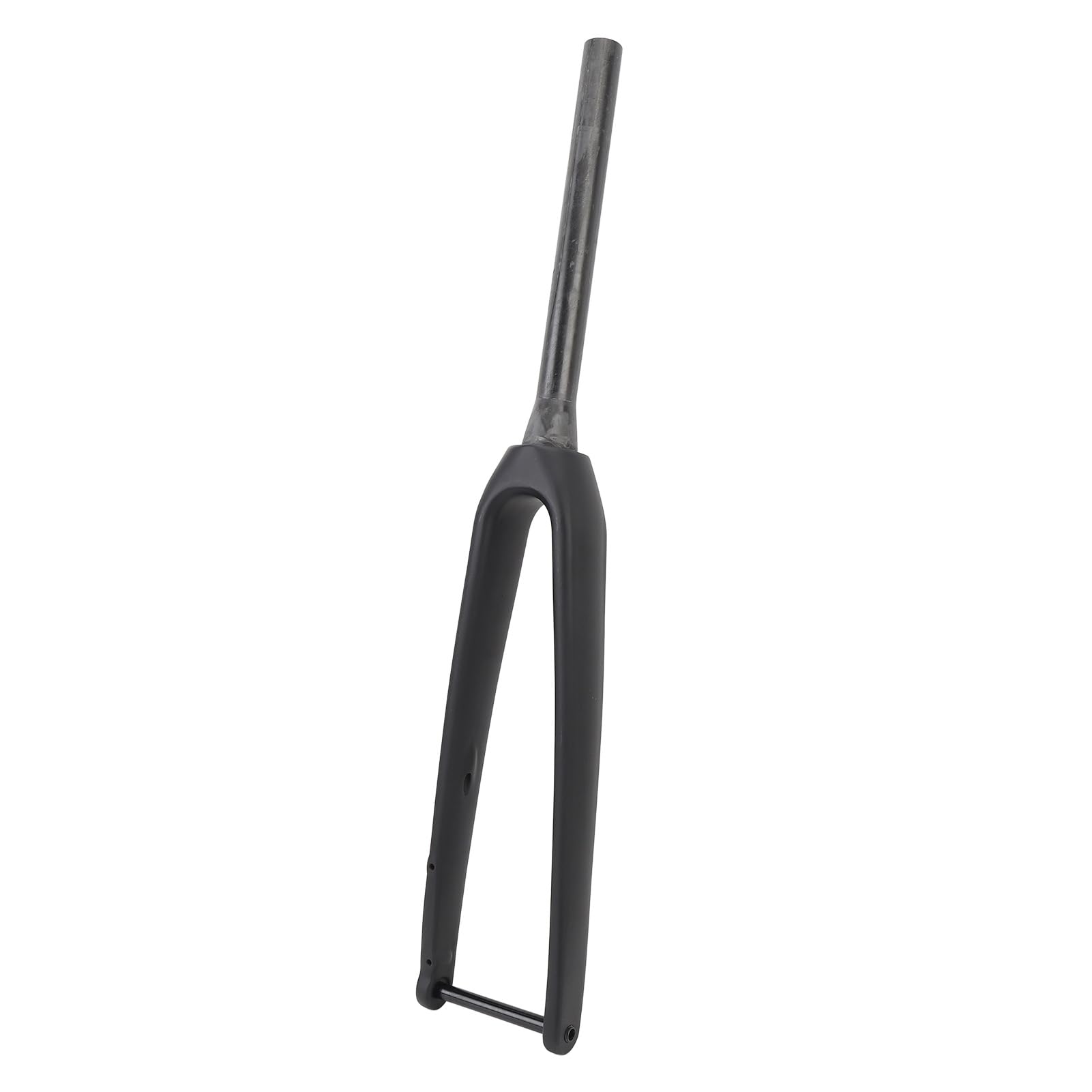 Fahrrad-Vorderradgabel aus 3K-T800-Kohlefaser, 100 x 12 mm Steckachse, 1-1/8 Zoll Durchmesser, 45 mm versetzte flache Scheibenbrems-Vorderradgabel (Matt)