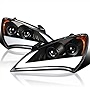 Spec-D Tuning LED Light Bar Black Housing Clear lens Projector Headlights w/Sequential Signal Compatible with 2010-2012 Hyundai Genesis Coupe, Left + Right Pair Headlamps Assembly