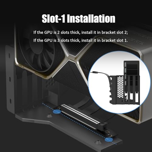 Soporte vertical PCIe 5.0 para GPU 3 ranuras con cable riser miniatura 5