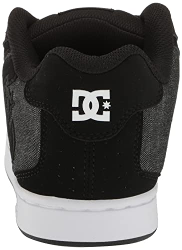 DC Men's Net Skate Casual Shoe, Black/Armor/Black, 143